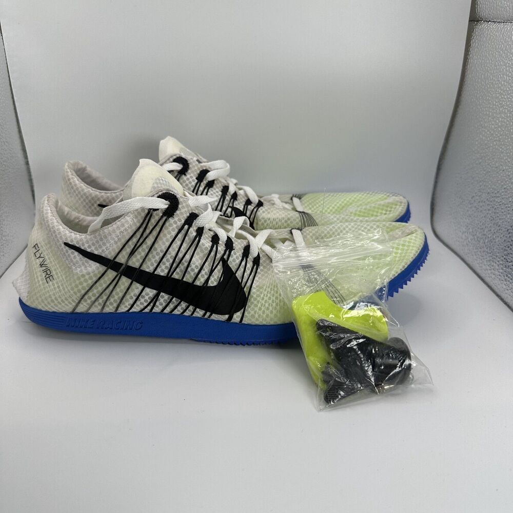 Nike Zoom Matumbo Racing Flywire Shoes Mens Size 12.5 White Blue Track Running